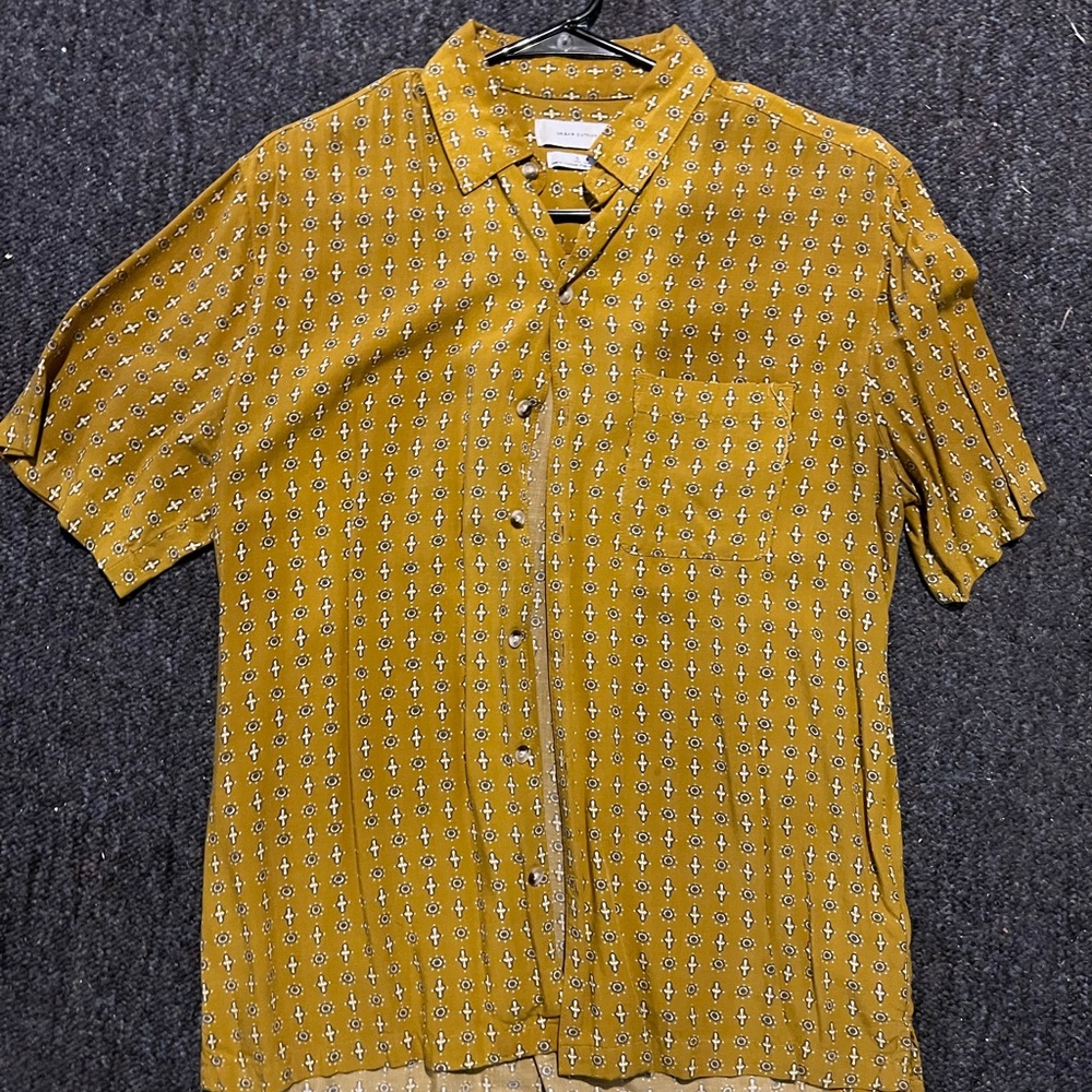 Urban Outfitters Yellow Geometric Shirt